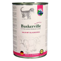 Baskerville Super Premium Kitten Консервы для котят с телятиной и черникой