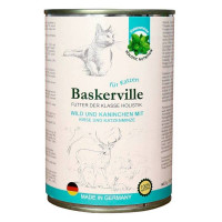 Baskerville Holistik Консерви для дорослих кішок з оленіним кроликом та котячою м'ятою