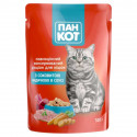 Пан Кот Консерви для дорослих кішок з соковитою індичкою в соусі