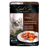 Edel Cat Консерви для дорослих кішок зі шматочками гусака та печінки в желе