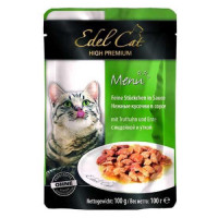 Edel Cat Консерви для дорослих кішок зі шматочками індички та качки в соусі
