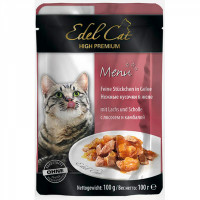 Edel Cat Консерви для дорослих кішок зі шматочками лосося та камбали в желе