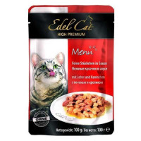Edel Cat Консерви для дорослих кішок зі шматочками печінки та кролика в соусі