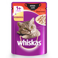 Whiskas Adult Консерви для дорослих кішок крем-суп з яловичиною у соусі