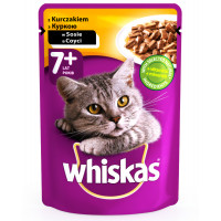 Whiskas Adult Консерви для дорослих кішок старше 7 років з куркою у соусі