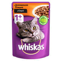 Whiskas Adult Консерви для дорослих кішок з домашнім птахом у соусі