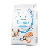 Optimeal Dog Beauty Podium Shiny Coat & Dental Care Сухой корм для взрослых собак для блеска шерсти и уход за зубами