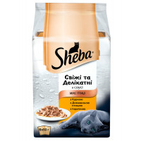 Sheba Fresh & Fine Набор консерв для взрослых кошек с курицей и индейкой в соусе
