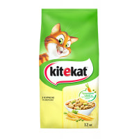 Kitekat Сухий корм для дорослих кішок з куркою та овочами