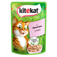 Kitekat Natural Vitality Консервы для взрослых кошек с лососем в соусе