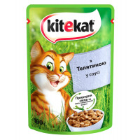 Kitekat Natural Vitality Консерви для дорослих кішок з телятиною у соусі