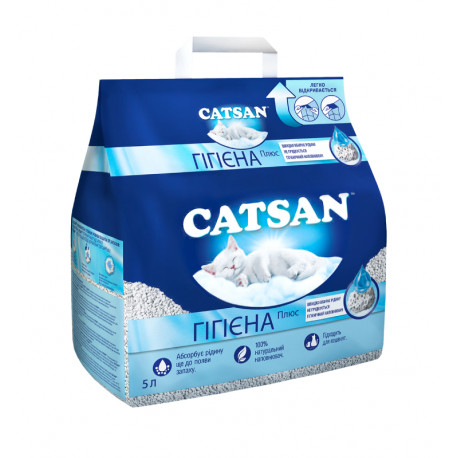 Catsan Hygiene Plus Впитывающийся наполнитель для кошачьих туалетов