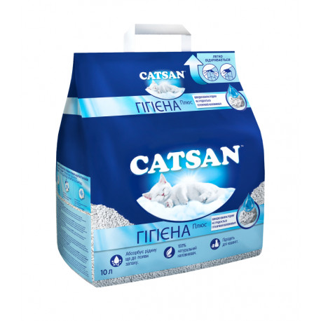 Catsan Hygiene Plus Впитывающийся наполнитель для кошачьих туалетов