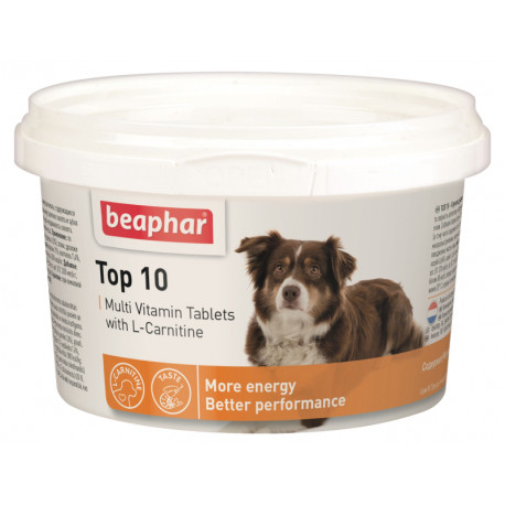 Beaphar Top 10 Кормовая добавка с L-карнитином для собак