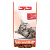 Beaphar Malt-Bits with Salmon Подушечки с добавлением мальт-пасты с лососем для кошек