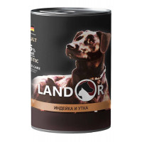 Landor Dog Adult All Breed Turkey & Duck Консервы для взрослых собак всех пород с мясом индейки и утки