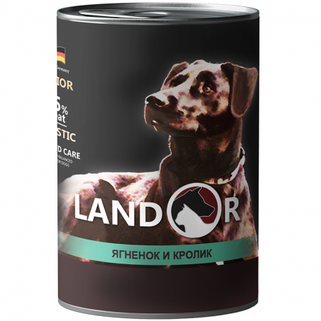 Landor Dog Senior & Adult Lamb & Rabbit Консерви для літніх собак з м'ясом ягняти та кролика