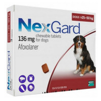 NexGard Пігулки від бліх та кліщів для собак від 25 кг до 50 кг