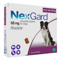 NexGard Пігулки від бліх та кліщів для собак від 10 кг до 25 кг