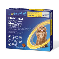 NexGard Spectra Таблетки від бліх та кліщів для собак від 3,5 кг до 7,5 кг