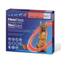 NexGard Spectra Таблетки від бліх та кліщів для собак від 30 кг до 60 кг