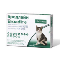 Broadline Spot-On Капли на холку от блох и клещей для кошек от 2,5 кг до 7,5 кг
