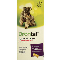 Drontal Антигельмінтний засіб широкого спектру для собак на 10 кг.