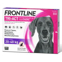 Frontline Tri-Act Капли на холку от блох клещей и комаров для собак от 20 кг до 40 кг