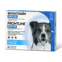 Frontline Spot On M Капли на холку от блох и клещей для собак от 10 до 20 кг