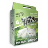Kotix Tofu Green Tea Гранулированный комкующийся наполнитель с ароматом зеленого чая