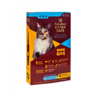 Palladium Extra Safe Краплі від бліх кліщів та глистів для кішок від 4 до 8 кг