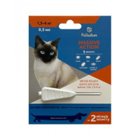 Palladium Massive Action Краплі від бліх та кліщів для кішок від 1,5 до 4 кг