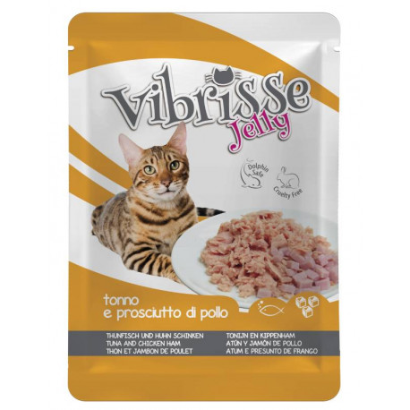Vibrisse Adult Chicken & Chicken Ham Консервы для взрослых кошек с курицей и куриной ветчиной