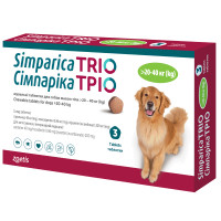 Zoetis Simparica Trio Таблетки для собак від бліх кліщів та глистів 20 - 40 кг