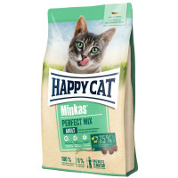 Happy Cat Minkas Perfect Mix Сухой корм для взрослых кошек с птицей ягненком и рыбой