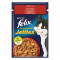 Felix Sensations Jellies Консерви для дорослих кішок з яловичиною та томатами в желе