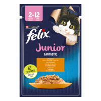 Felix Fantastic Junior Консервы для котят с курицей кусочки в желе