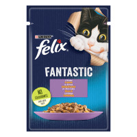 Felix Fantastic Консервы для взрослых кошек с ягненком кусочки в желе