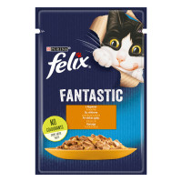 Felix Fantastic Консерви для дорослих кішок з куркою шматочки в желе