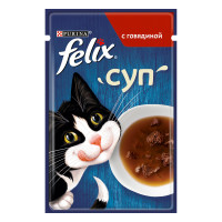 Felix Soup Консервы для взрослых кошек с говядиной