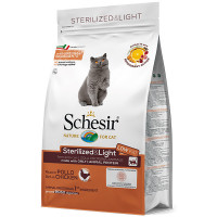 Schesir Cat Sterilized & Light Сухий монопротеїновий корм для стерилізованих та схильних до повноти кішок з куркою