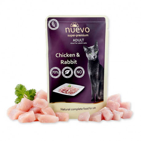 Nuevo Adult Chicken & Rabbit Консерви для дорослих кішок з куркою та кроликом