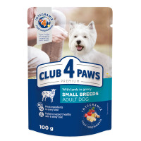 Club 4 Paws Premium Консерви для дорослих собак дрібних порід з ягнятком у соусі