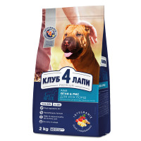 Сухий корм для дорослих собак усіх порід з ягнятком та рисом Club 4 Paws Premium