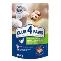 Club 4 Paws Premium Консерви для дорослих собак дрібних порід з куркою в желе