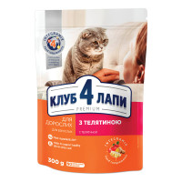 Club 4 Paws Premium Adult Veal Сухой корм для взрослых кошек с телятиной 