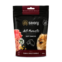 Savory Dog Anti-Parasitic Soft Snack Лакомства для взрослых собак с тунцем и диким чесноком