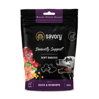 Savory Dog Immunity Support Soft Snack Лакомства для взрослых собак с уткой и шиповником