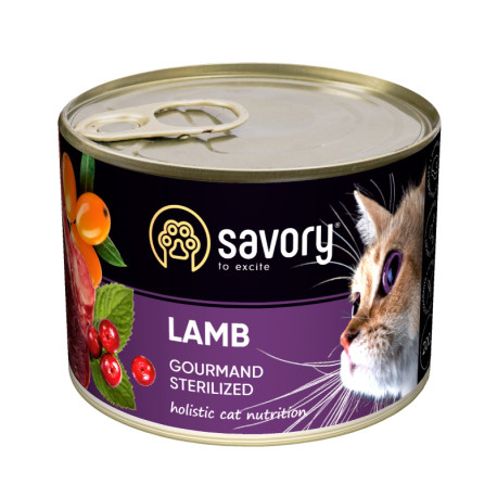 Savory Cat Adult Sterilised Lamb Консерви для дорослих стерилізованих кішок з ягнятком
