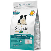 Schesir Dog Medium Puppy Сухий монопротеїновий корм для цуценят середніх порід з куркою